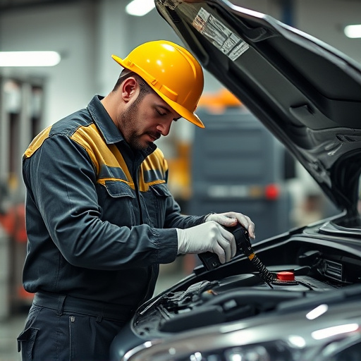 auto technician working