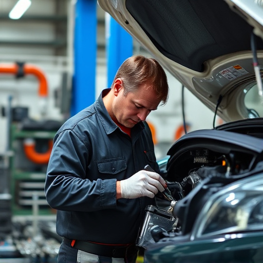auto technician working