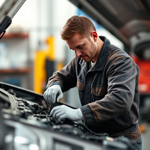 auto technician working