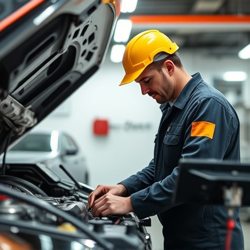 auto technician working