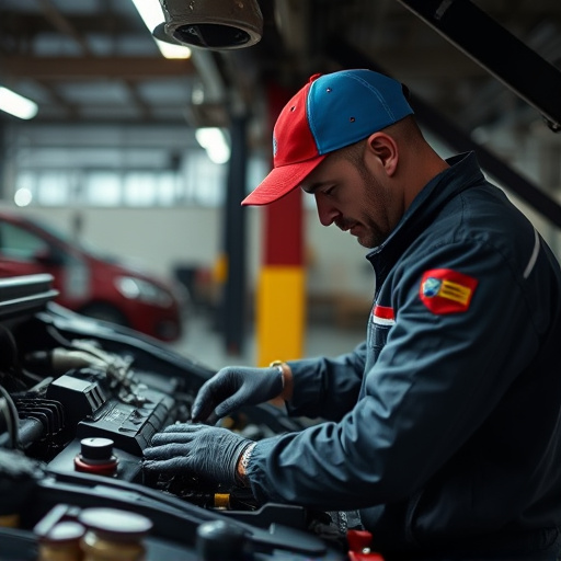 auto technician working