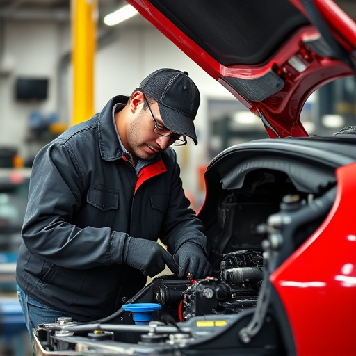 auto technician working