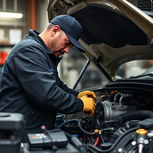 auto technician working