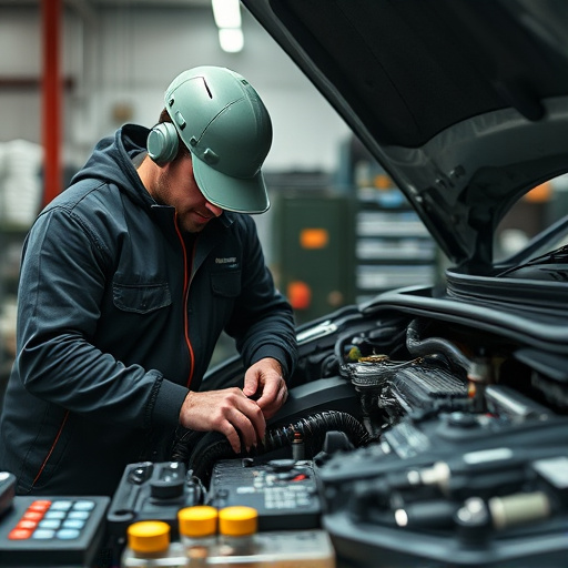 auto technician working