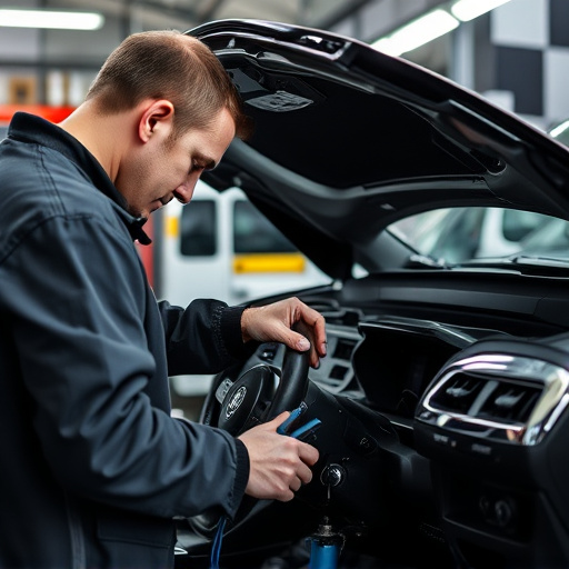 auto technician working