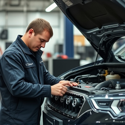 auto technician working