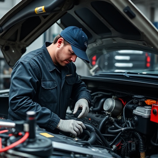 auto technician working
