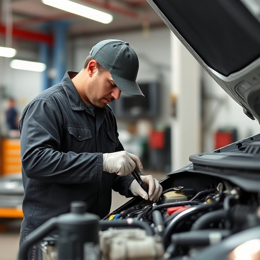 auto technician working