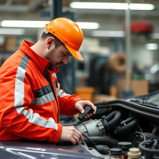 auto technician working
