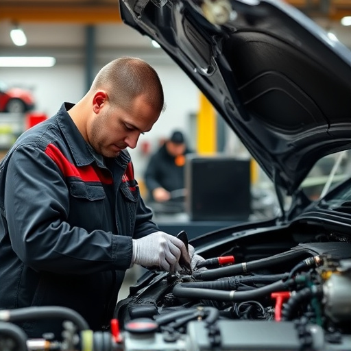 auto technician working