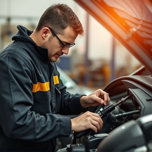 auto technician working