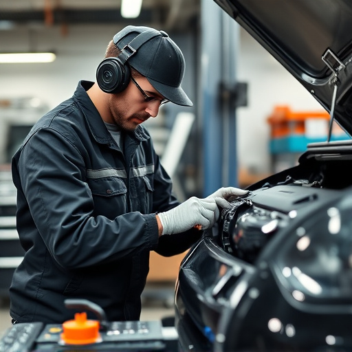 auto technician working