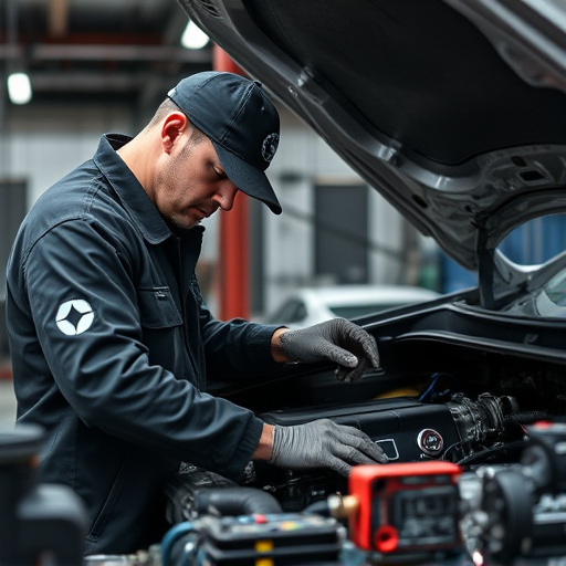 auto technician working