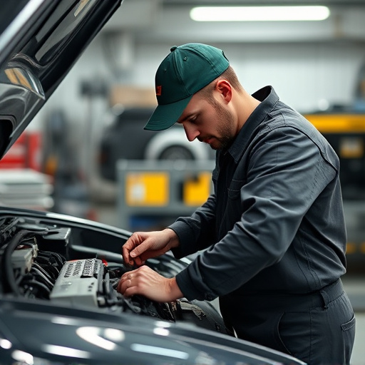 auto technician working