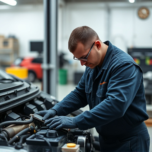 auto technician working