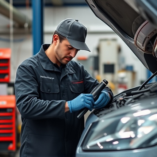 auto technician working