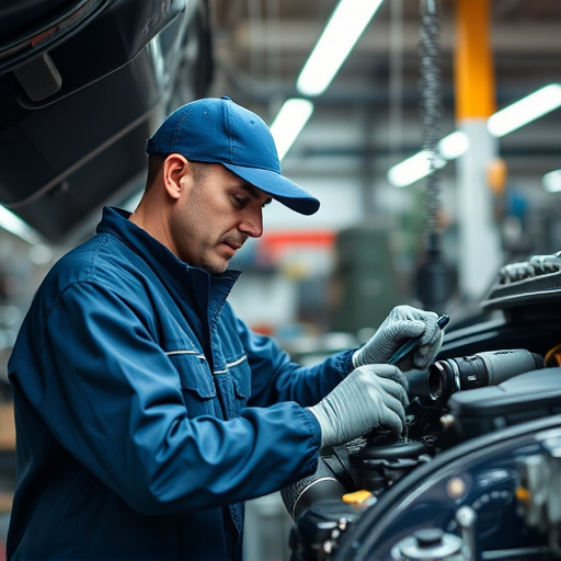 auto technician working