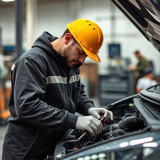 auto technician working