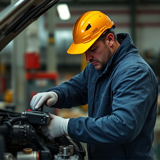 auto technician working