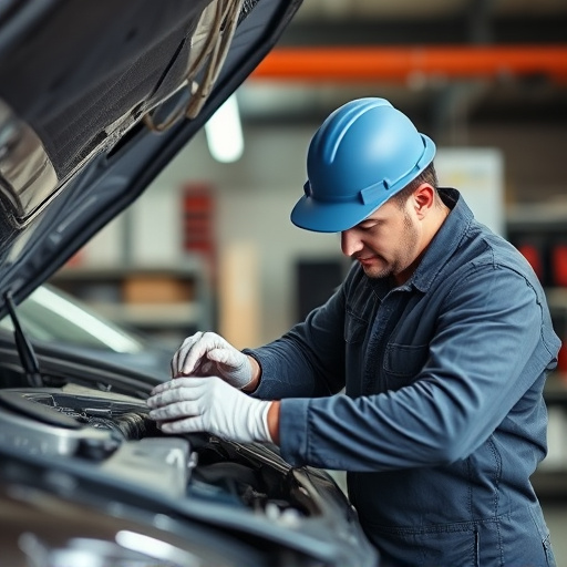 auto technician working