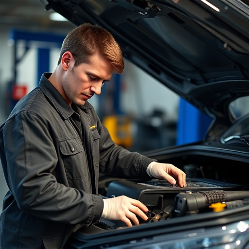 auto technician working