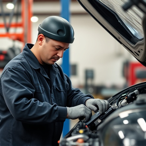 auto technician working