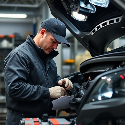 auto technician working