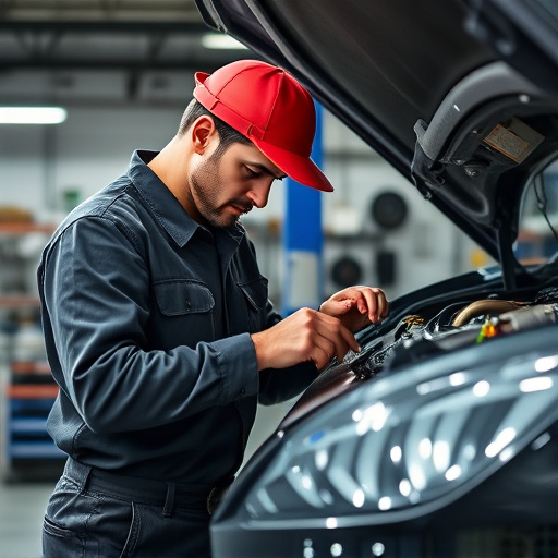 auto technician working