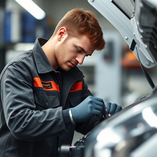 auto technician working