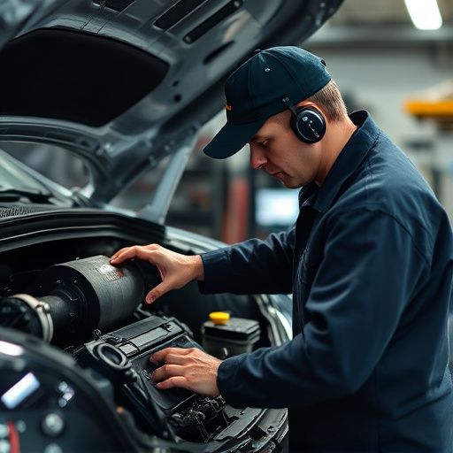 auto technician working