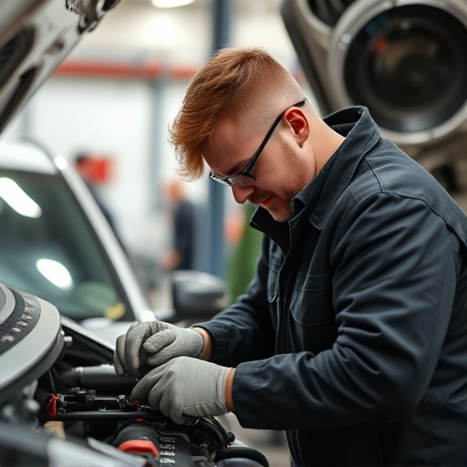 auto technician working