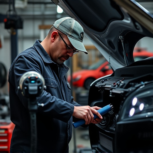 auto technician working