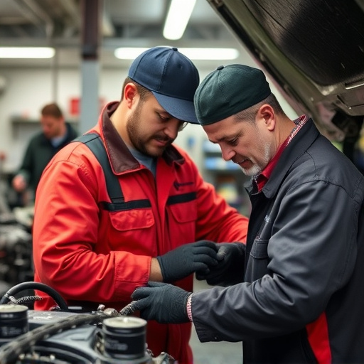 auto technician working