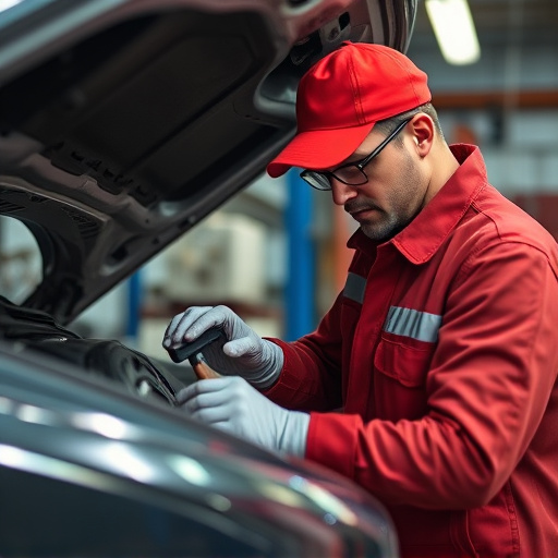 auto technician working