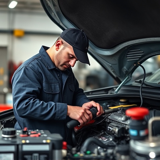 auto technician working
