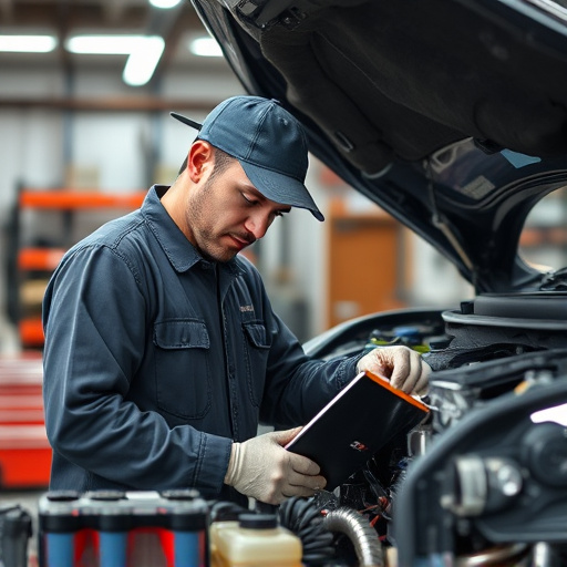 auto technician working
