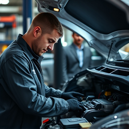 auto technician working