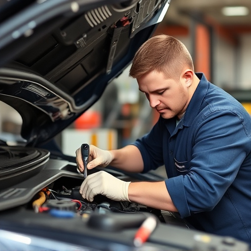 auto technician working