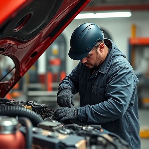 auto technician working