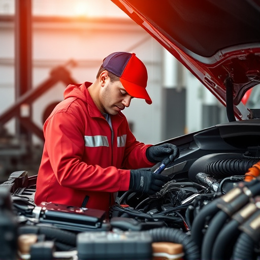 auto technician working