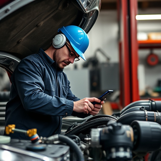 auto technician working