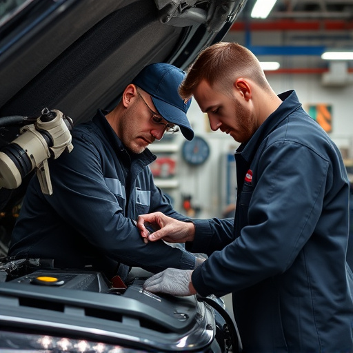 auto technician working