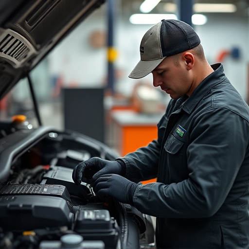auto technician working