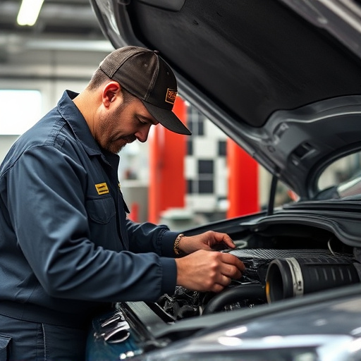 auto technician working