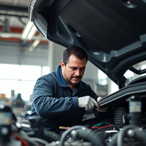 auto technician working