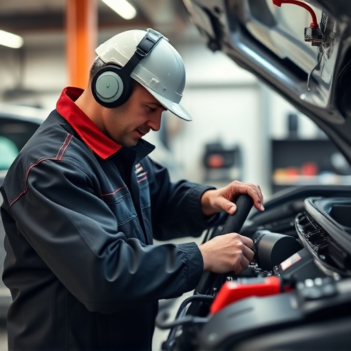 auto technician working