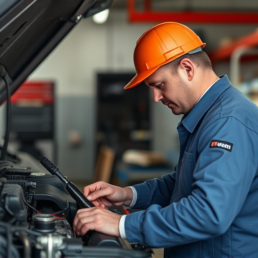 auto technician working