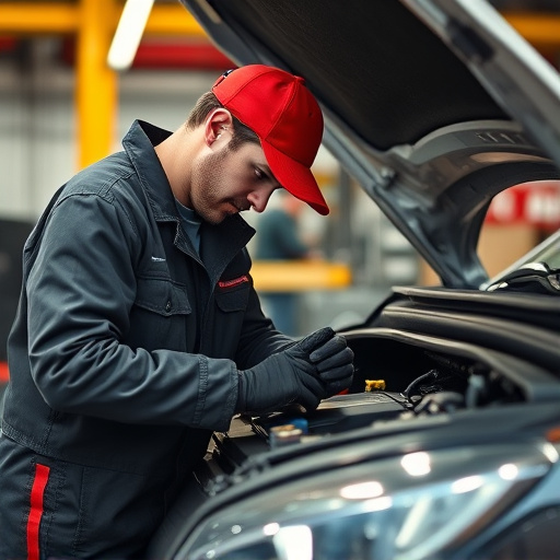 auto technician working