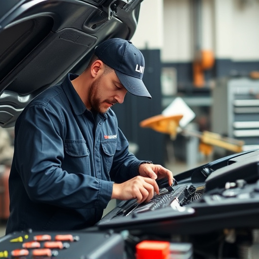 auto technician working