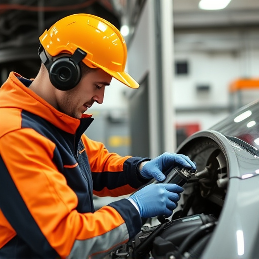 auto technician working